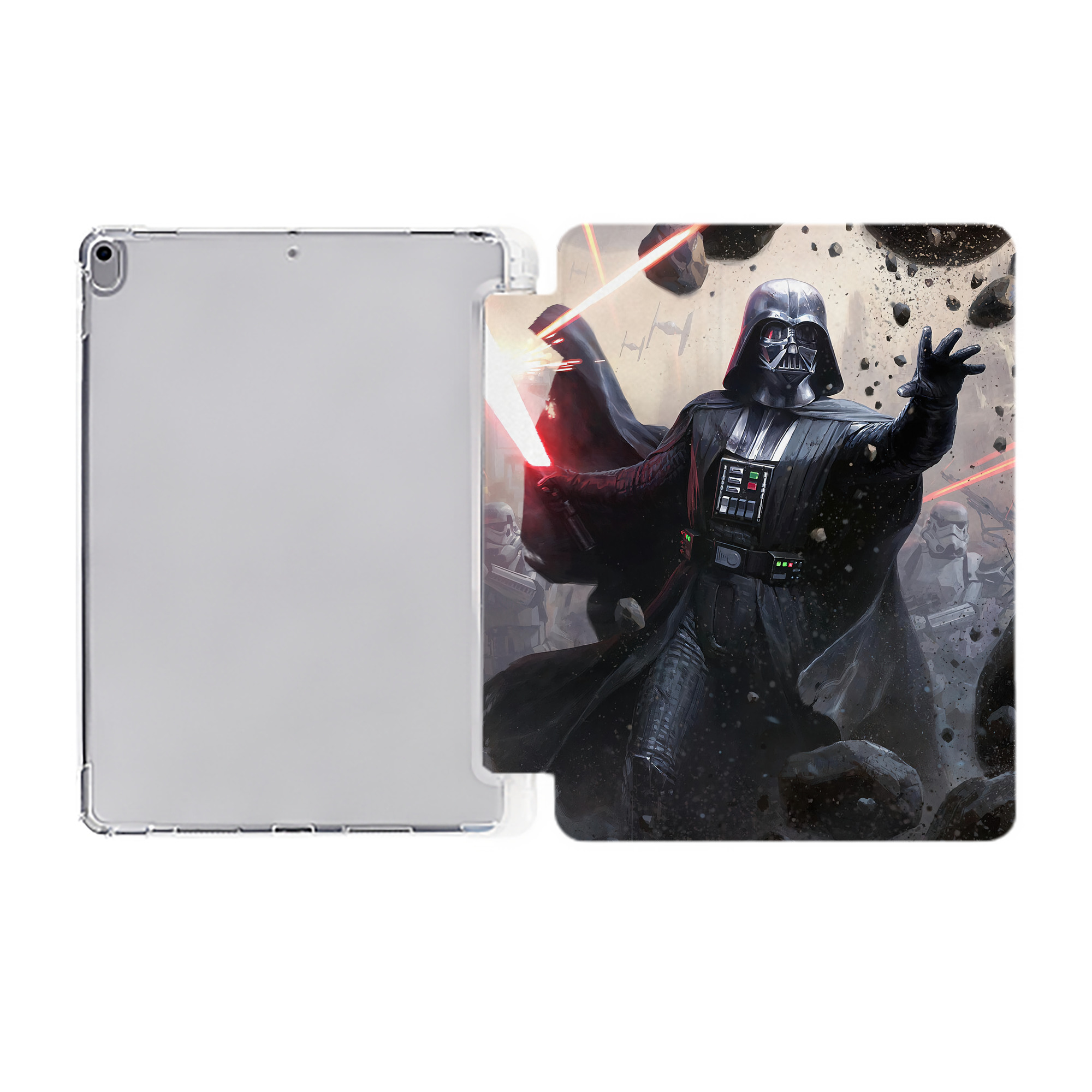 （画像用） スター・ウォーズ Star Wars IPad ケース ペン収納付き 三つ折りスタンド PUレザー×シリコン 対応機種9.5/10.5/10.9インチ